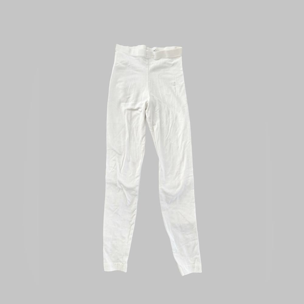 Y2K American Apparel 3/4 Length Classic White Leggings Sz XS